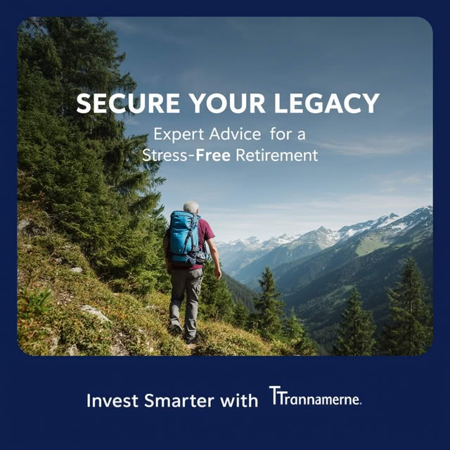 Senior couple with scenic mountain background